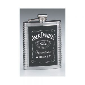 Jack Daniel’s Stainless Steel 6 oz. Ribbed Flask