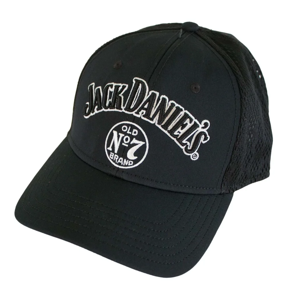 Jack Daniels ロゴ キャップ フリーサイズ Jack Daniel's® ball cap. Black with embroidered Jack Daniel's® Old